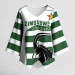 Custom Zimbabwe Sables Rugby Kimono Sleeve Blouse Go Champion