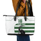 Custom Zimbabwe Sables Rugby Leather Tote Bag Go Champion - African Pride