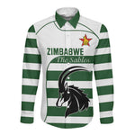 Custom Zimbabwe Sables Rugby Long Sleeve Button Shirt Go Champion - African Pride