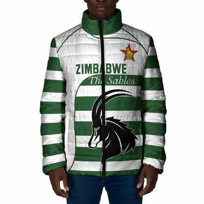 Custom Zimbabwe Sables Rugby Padded Jacket Go Champion