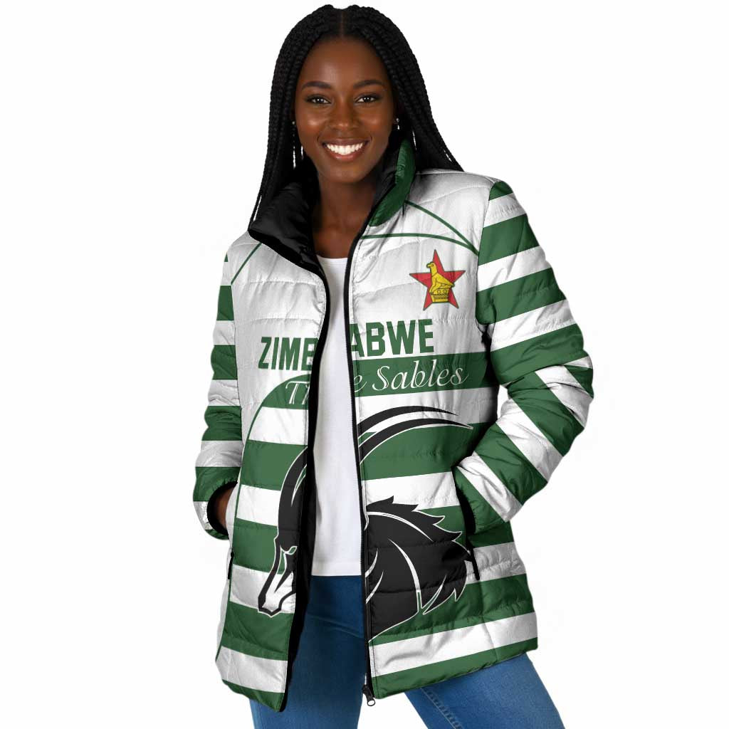 Custom Zimbabwe Sables Rugby Padded Jacket Go Champion