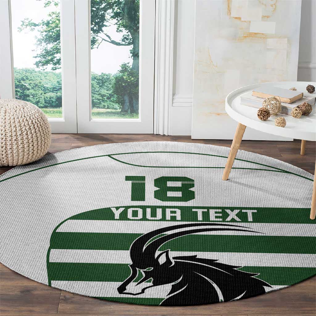 Custom Zimbabwe Sables Rugby Round Carpet Go Champion - African Pride