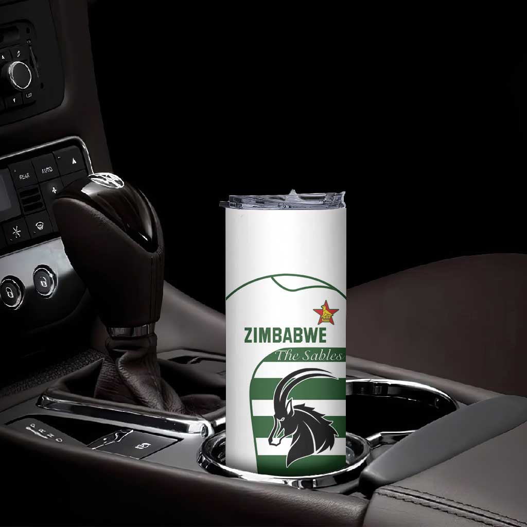 Custom Zimbabwe Sables Rugby Skinny Tumbler Go Champion - African Pride