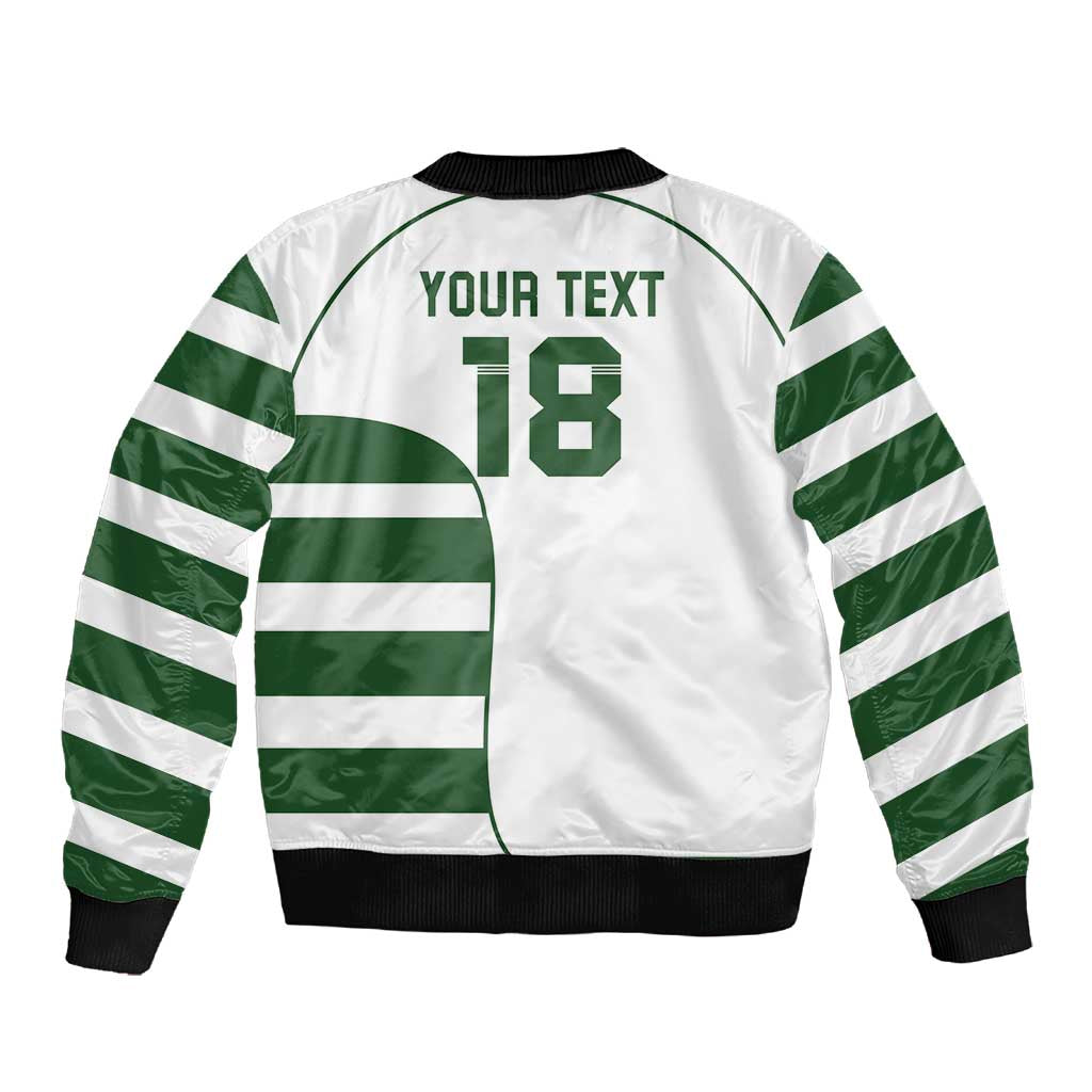 Custom Zimbabwe Sables Rugby Sleeve Zip Bomber Jacket Go Champion - African Pride
