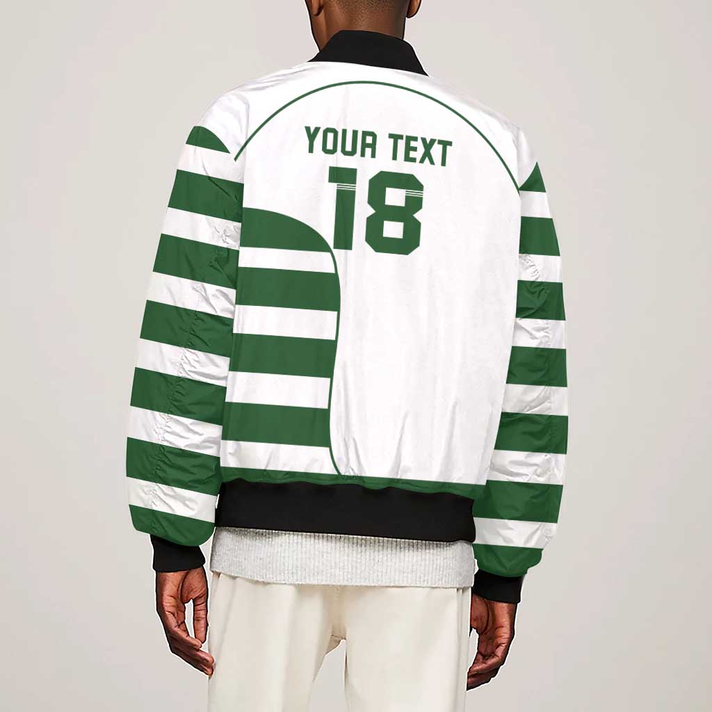 Custom Zimbabwe Sables Rugby Sleeve Zip Bomber Jacket Go Champion - African Pride