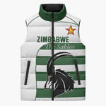 Custom Zimbabwe Sables Rugby Sleeveless Puffer Jacket Go Champion