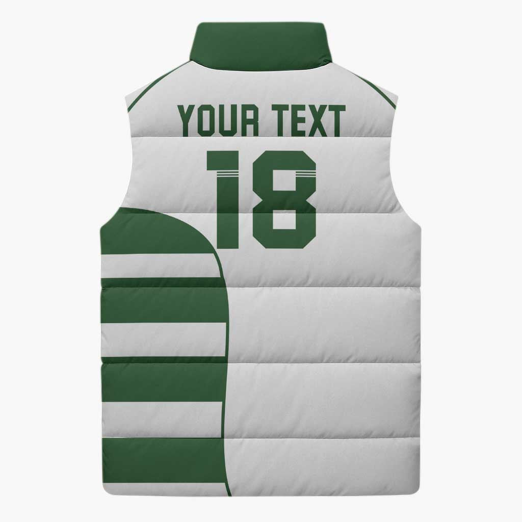 Custom Zimbabwe Sables Rugby Sleeveless Puffer Jacket Go Champion