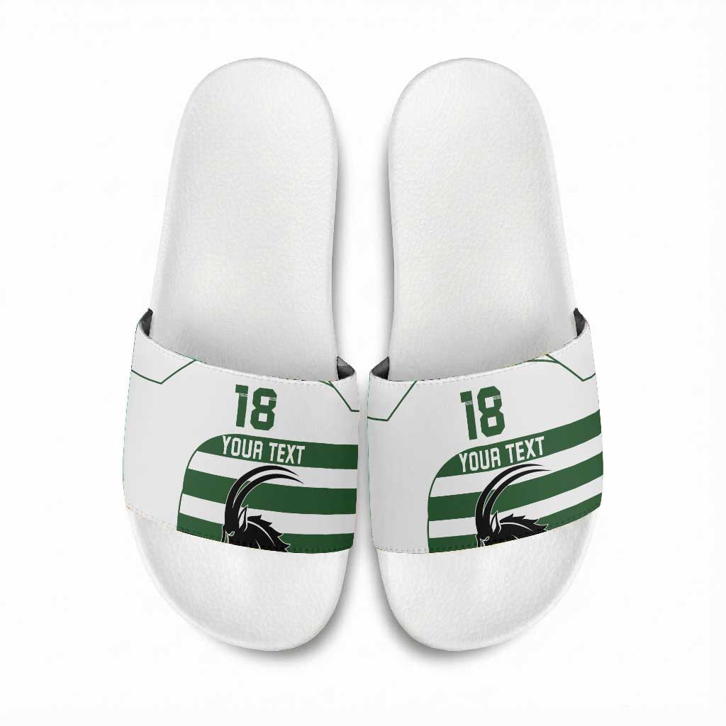 Custom Zimbabwe Sables Rugby Slide Sandals Go Champion