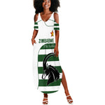 Custom Zimbabwe Sables Rugby Summer Maxi Dress Go Champion - African Pride