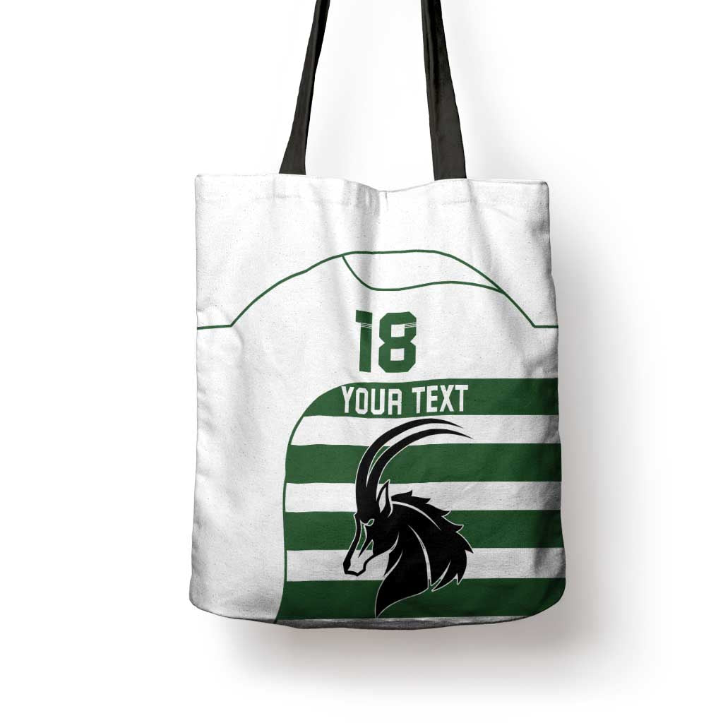 Custom Zimbabwe Sables Rugby Tote Bag Go Champion