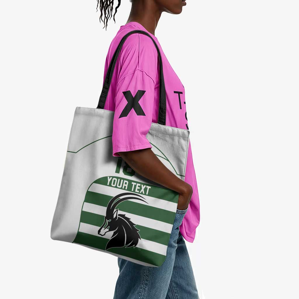Custom Zimbabwe Sables Rugby Tote Bag Go Champion