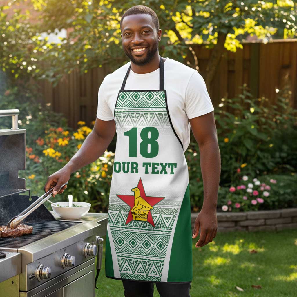 Custom Zimbabwe Sables Rugby Apron African Patterns