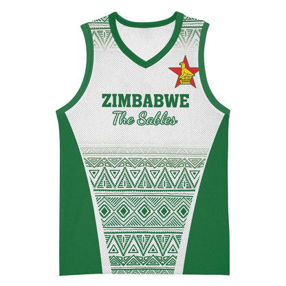 Custom Zimbabwe Sables Rugby Basketball Jersey African Patterns LT18