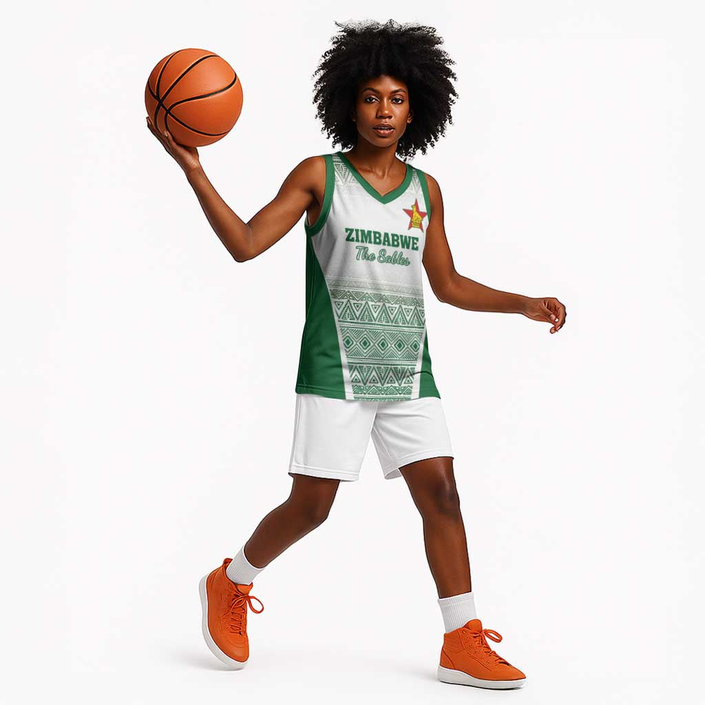 Custom Zimbabwe Sables Rugby Basketball Jersey African Patterns LT18