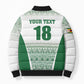 Custom Zimbabwe Sables Rugby Bomber Puffer Jacket African Patterns