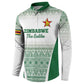 Custom Zimbabwe Sables Rugby Button Sweatshirt African Patterns