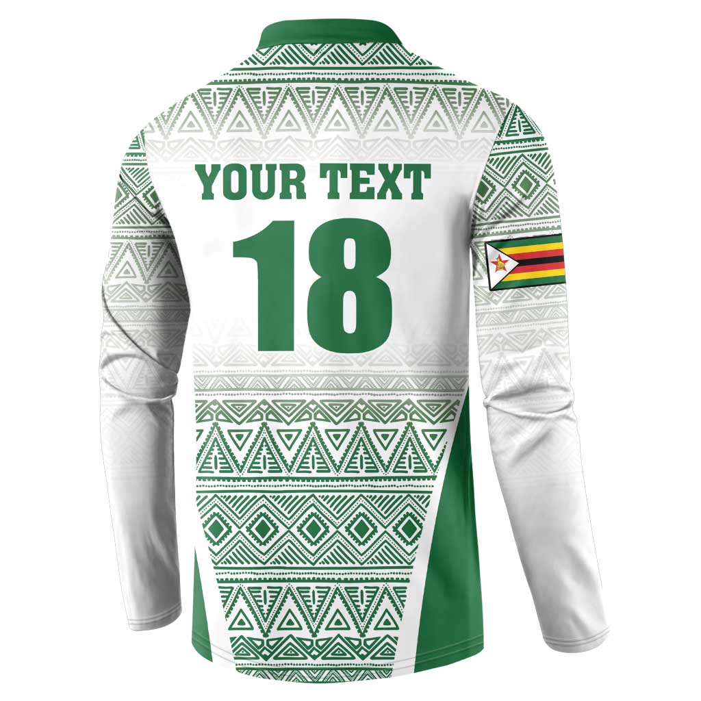 Custom Zimbabwe Sables Rugby Button Sweatshirt African Patterns