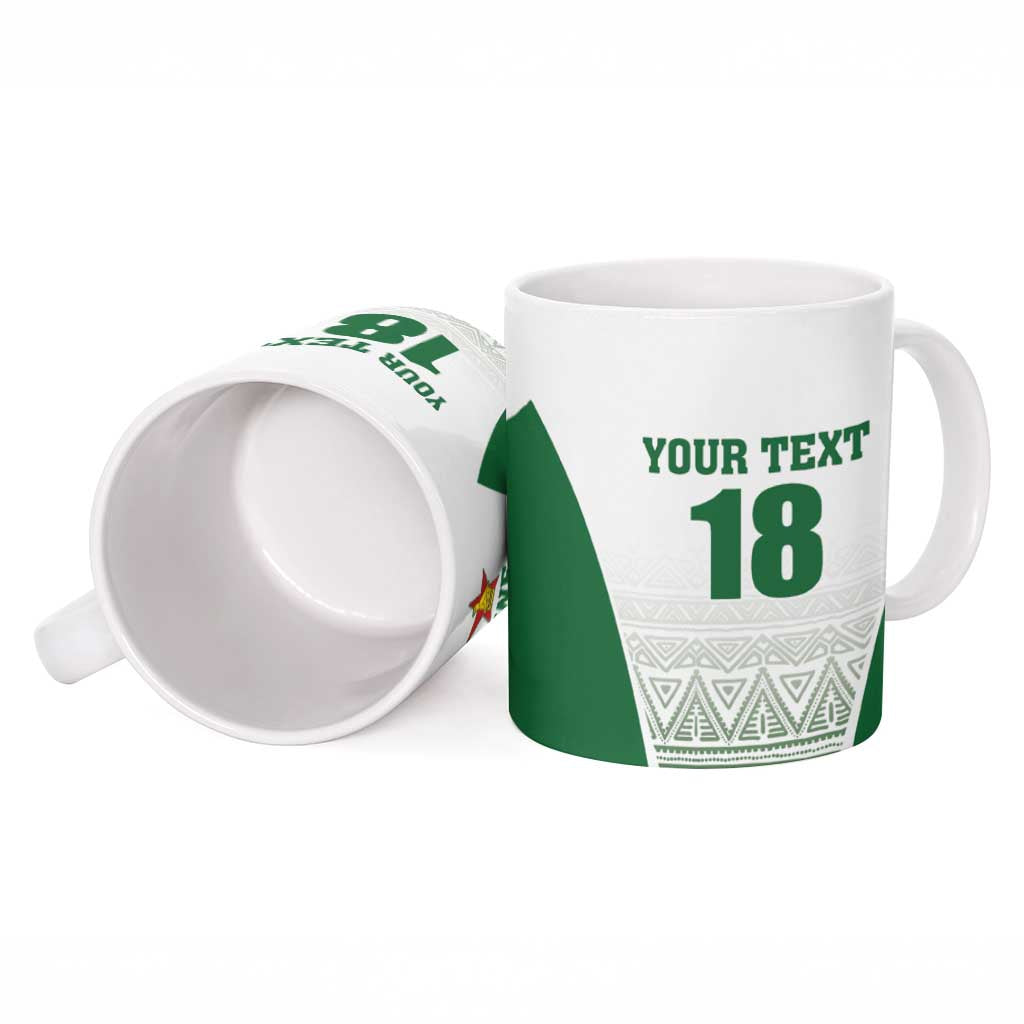 Custom Zimbabwe Sables Rugby Ceramic Mug African Patterns
