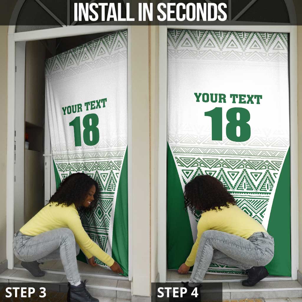 Custom Zimbabwe Sables Rugby Door Cover African Patterns