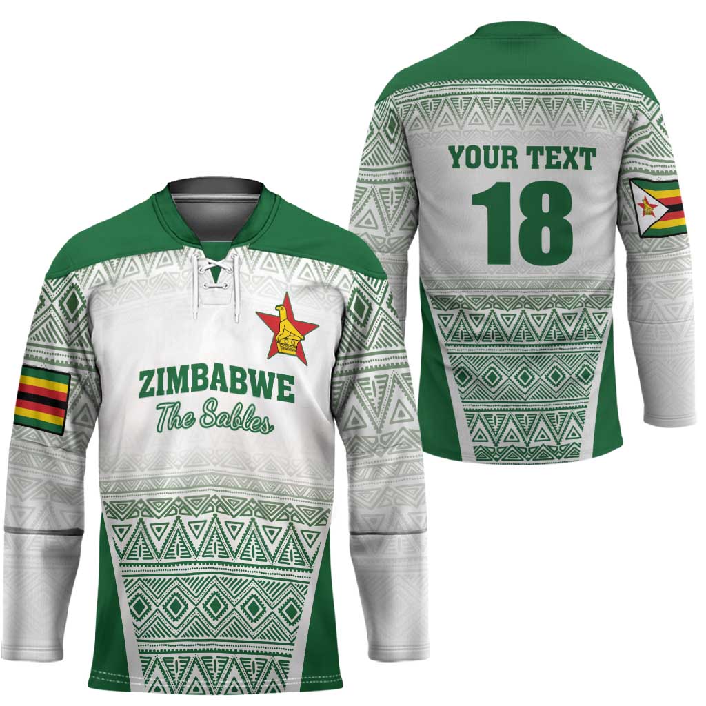 Custom Zimbabwe Sables Rugby Hockey Jersey African Patterns
