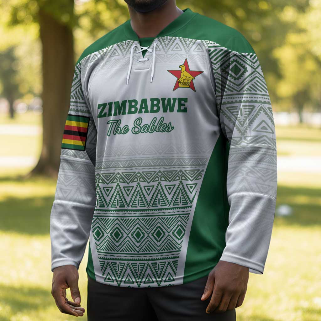 Custom Zimbabwe Sables Rugby Hockey Jersey African Patterns