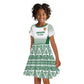 Custom Zimbabwe Sables Rugby Kid Short Sleeve Dress African Patterns - African Pride