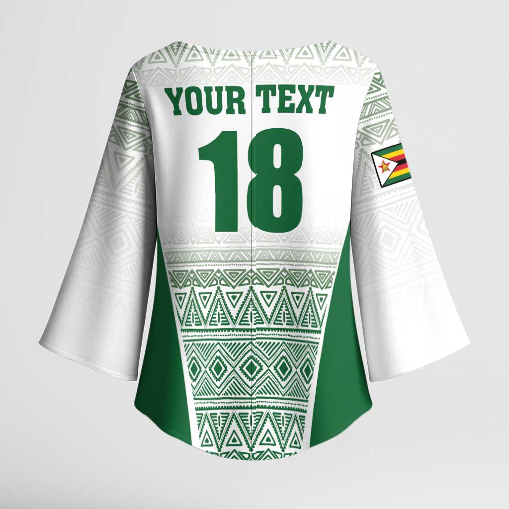 Custom Zimbabwe Sables Rugby Kimono Sleeve Blouse African Patterns