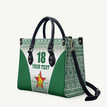 Custom Zimbabwe Sables Rugby Leather Bag African Patterns