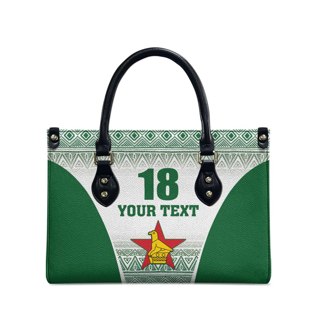 Custom Zimbabwe Sables Rugby Leather Bag African Patterns