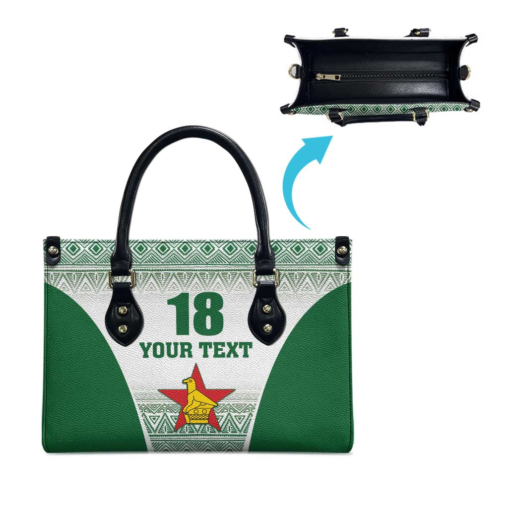 Custom Zimbabwe Sables Rugby Leather Bag African Patterns