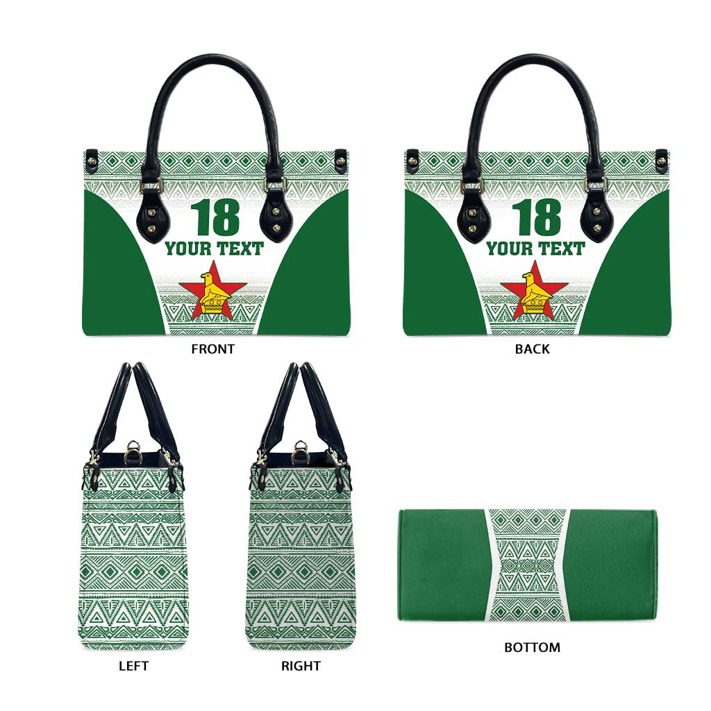 Custom Zimbabwe Sables Rugby Leather Bag African Patterns