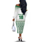 Custom Zimbabwe Sables Rugby Off The Shoulder Long Sleeve Dress African Patterns - African Pride