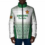 Custom Zimbabwe Sables Rugby Padded Jacket African Patterns