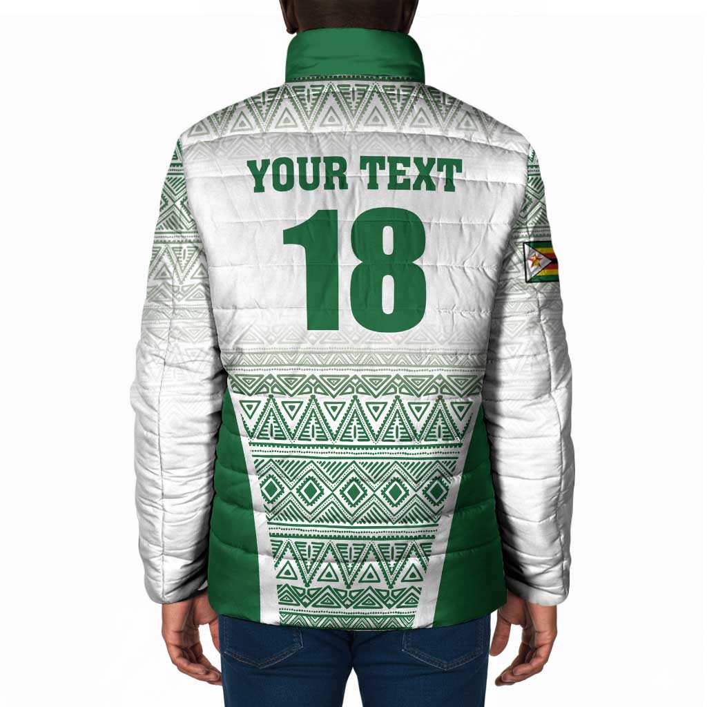 Custom Zimbabwe Sables Rugby Padded Jacket African Patterns