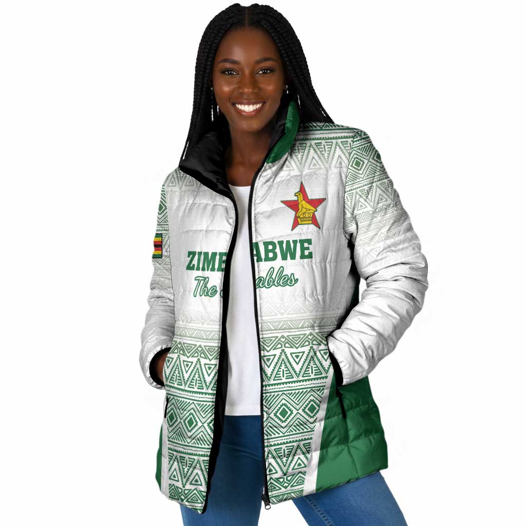 Custom Zimbabwe Sables Rugby Padded Jacket African Patterns