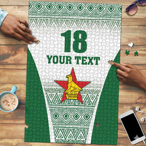 Custom Zimbabwe Sables Rugby Puzzle African Patterns