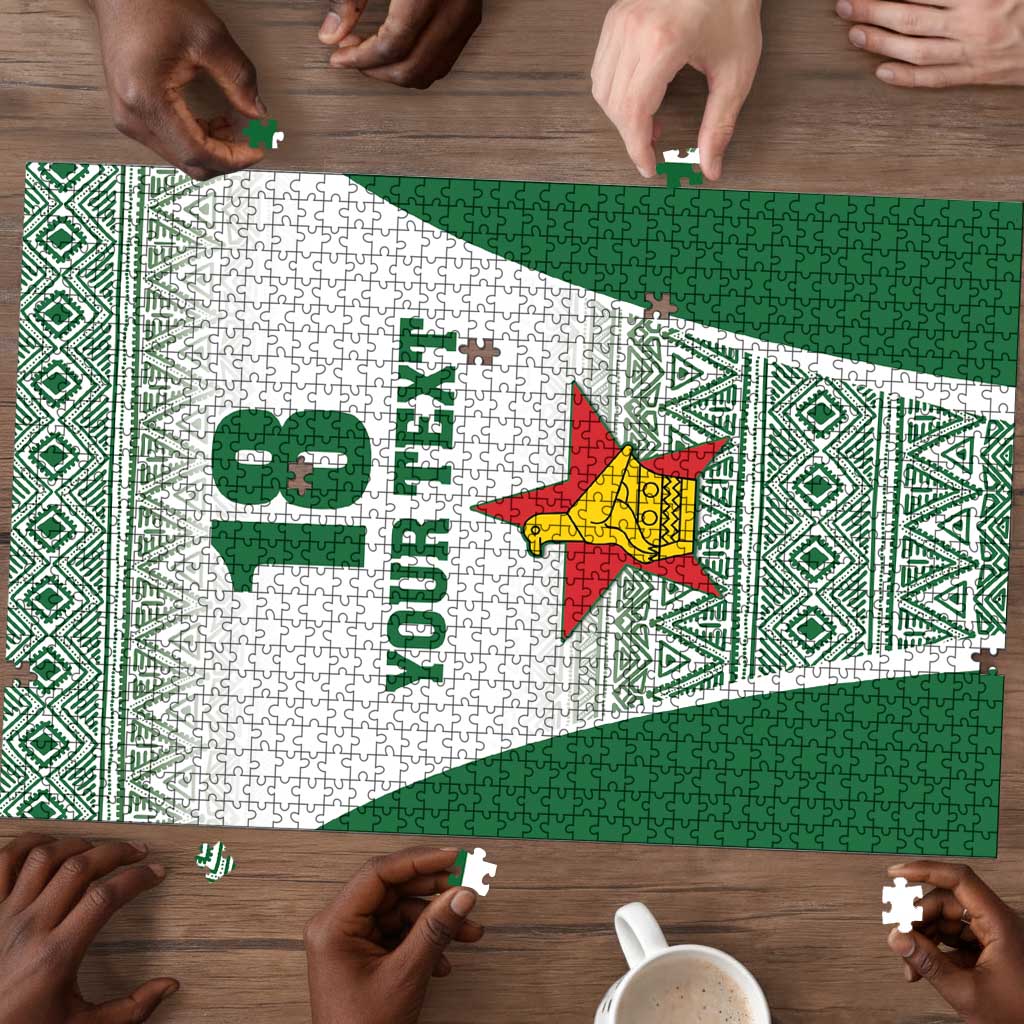 Custom Zimbabwe Sables Rugby Puzzle African Patterns