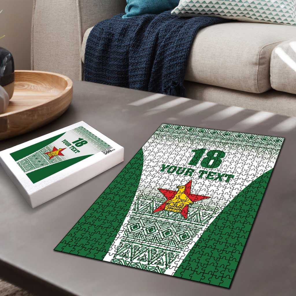 Custom Zimbabwe Sables Rugby Puzzle African Patterns