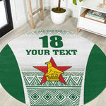 Custom Zimbabwe Sables Rugby Round Carpet African Patterns - African Pride