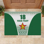 Custom Zimbabwe Sables Rugby Rubber Doormat African Patterns - African Pride
