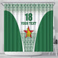 Custom Zimbabwe Sables Rugby Shower Curtain African Patterns - African Pride