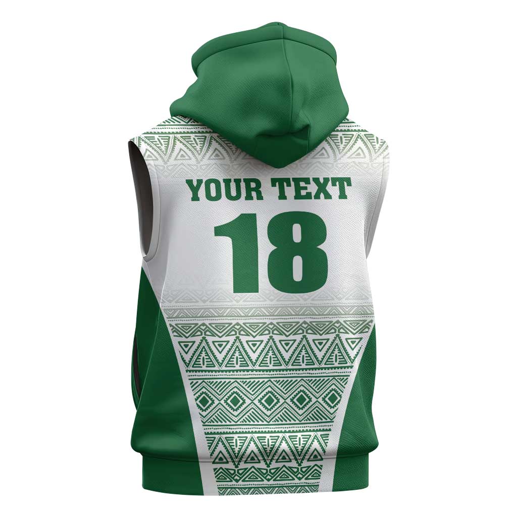 Custom Zimbabwe Sables Rugby Sleeveless Hoodie African Patterns - African Pride