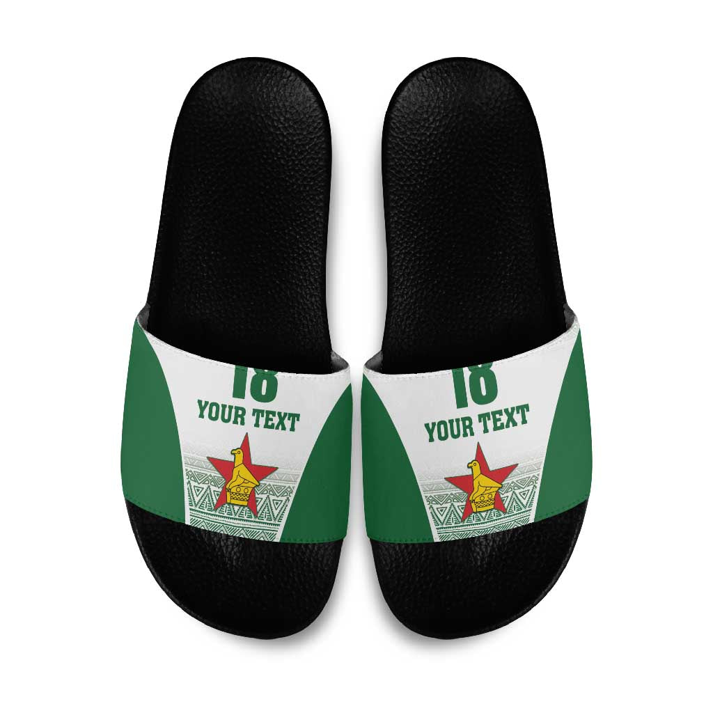 Custom Zimbabwe Sables Rugby Slide Sandals African Patterns