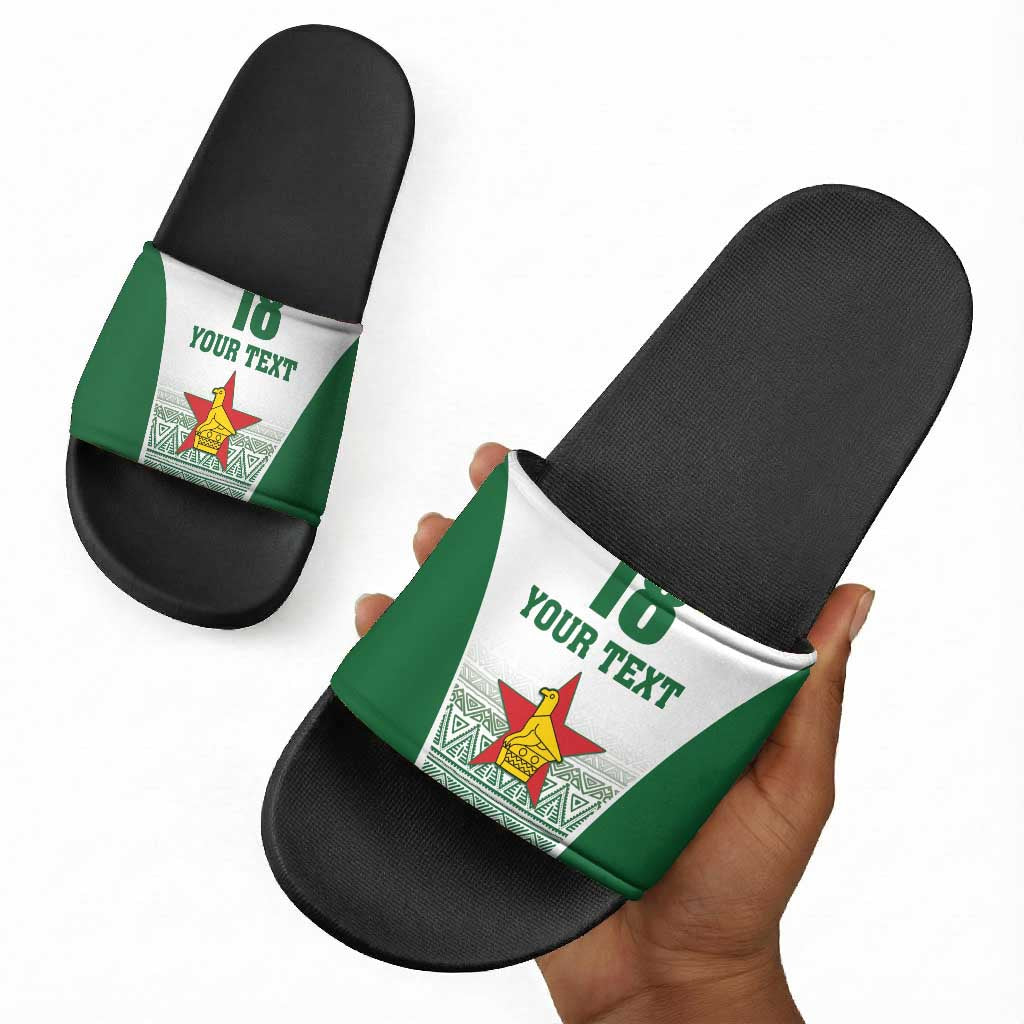 Custom Zimbabwe Sables Rugby Slide Sandals African Patterns