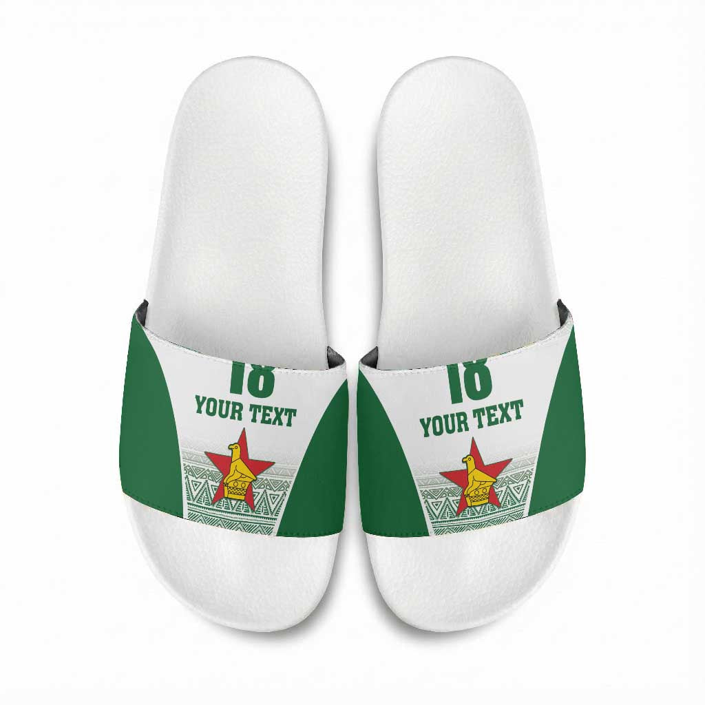 Custom Zimbabwe Sables Rugby Slide Sandals African Patterns