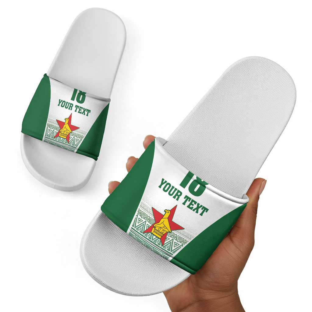 Custom Zimbabwe Sables Rugby Slide Sandals African Patterns