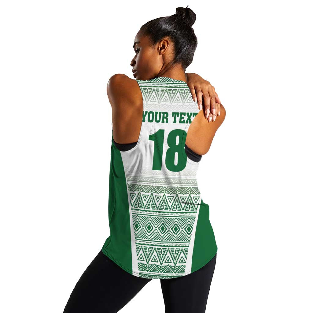 Custom Zimbabwe Sables Rugby Women Racerback Tank African Patterns - African Pride