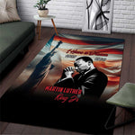 Happy MLK Day Area Rug Black Americans Leaders I Have a Dream