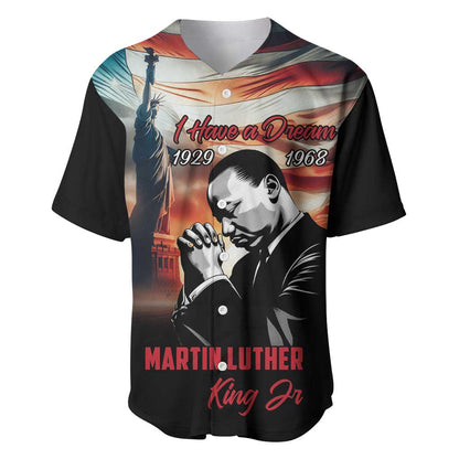 Happy MLK Day Baseball Jersey Black Americans Leaders I Have a Dream