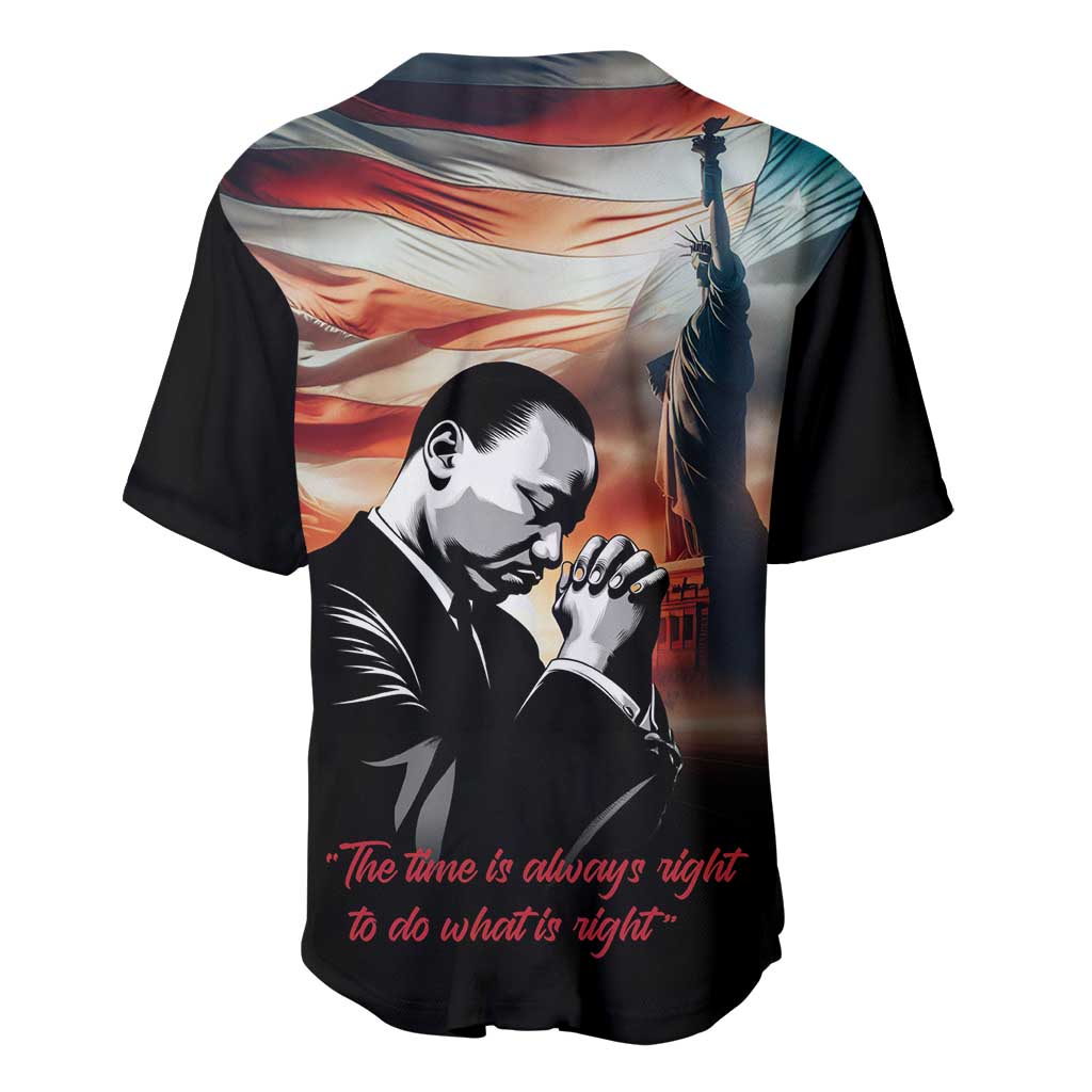 Happy MLK Day Baseball Jersey Black Americans Leaders I Have a Dream